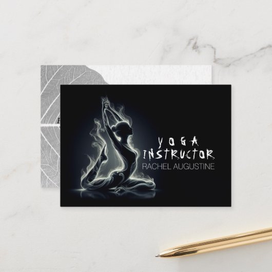 Yoga Reiki Instructor Pose Terminkarte (Vorderseite/Rückseite Beispiel)