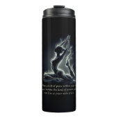 Yoga Reiki Instructor Pose Thermosbecher (Vorderseite)
