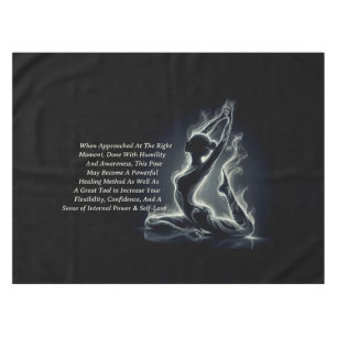 Yoga Reiki Instructor Pose Tischdecke