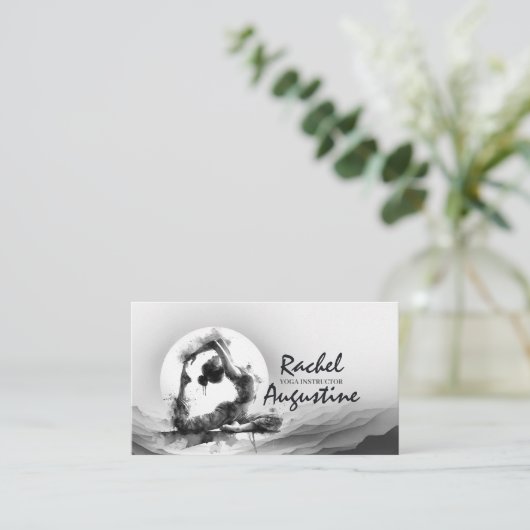 Yoga Reiki Instructor Pose Visitenkarte (Stehend Vorderseite)