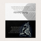 Yoga Reiki Instructor Pose Visitenkarten (Außenseite Aufgefaltet)
