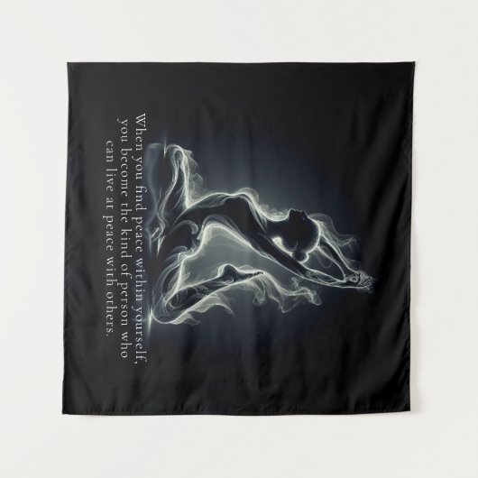 Yoga Reiki Instructor Pose Wandteppich (Vorderseite (Horizontal))