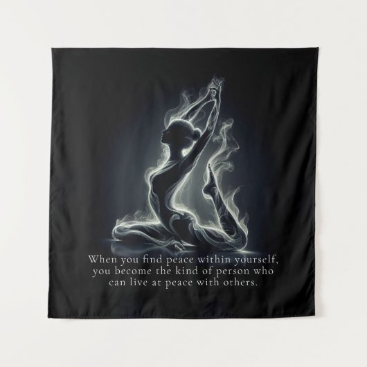 Yoga Reiki Instructor Pose Wandteppich (Vorderseite)