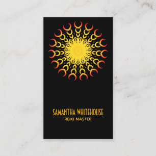 Yoga Reiki Mandala Sun Abstrakte Visitenkarte