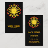 Yoga Reiki Mandala Sun Abstrakte Visitenkarte (Vorne/Hinten)