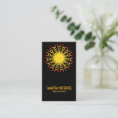 Yoga Reiki Mandala Sun Abstrakte Visitenkarte (Stehend Vorderseite)