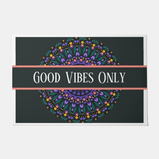 Yoga Reiki Meditation Instructor Good Vibes only Fußmatte (Vorderseite)