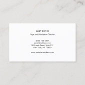 Yoga Reiki Practitioner Chakras Lotus Visitenkarte (Rückseite)