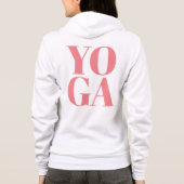 YOGA-Reißverschluss Weiße Fleece Hoodie (Rückseite)