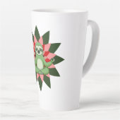 Yoga Relaxation with Elegant Floral Art Milchtasse (Rechte Ecke)