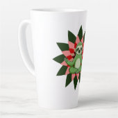 Yoga Relaxation with Elegant Floral Art Milchtasse (Linke Ecke)
