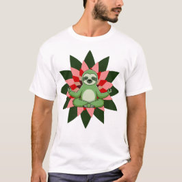 Yoga Relaxation with Elegant Floral Art T-Shirt