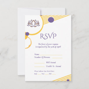 Yoga Response Card RSVP Karte