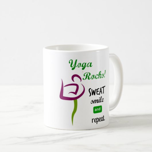 YOGA ROCKS KAFFEETASSE (VorderseiteRechts)