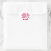 Yoga Rosa Lotus namaste Herz-Aufkleber (Tasche)