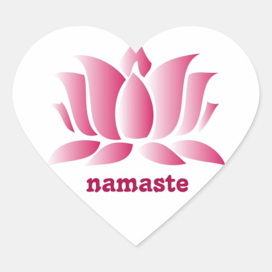 Yoga Rosa Lotus namaste Herz-Aufkleber (Vorderseite)