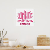 Yoga Rosa Lotus namaste Poster (Küche)