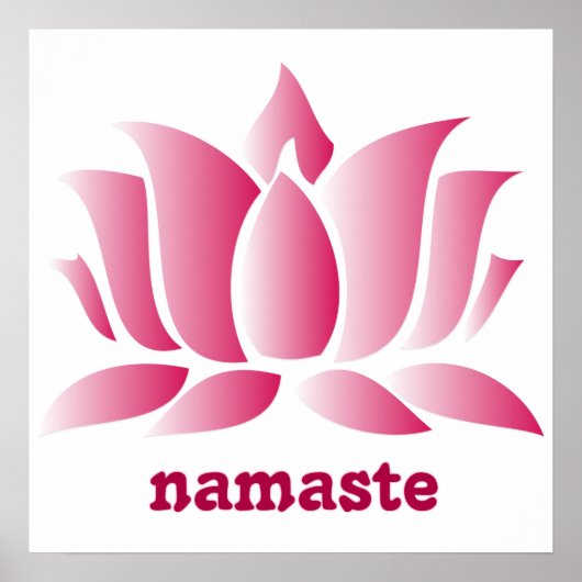 Yoga Rosa Lotus namaste Poster (Vorne)