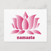 Yoga Rosa Lotus namaste Postkarte (Vorderseite)