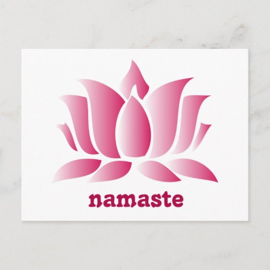 Yoga Rosa Lotus namaste Postkarte (Vorderseite)