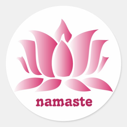 Yoga Rosa Lotus namaste Runder Aufkleber (Vorderseite)