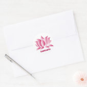 Yoga Rosa Lotus namaste Runder Aufkleber (Umschlag)
