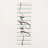 Yoga Rosa und Grüne Streifen atmen Yogamatte (Vorderseite)