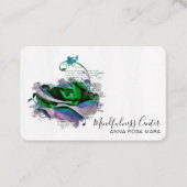 *~* Yoga ROSE QR Meditation Reiki Floral Blume Visitenkarte (Vorderseite)
