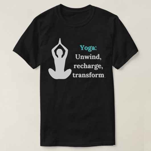 Yoga-Rückladung Umgestaltung T-Shirt (Design vorne)