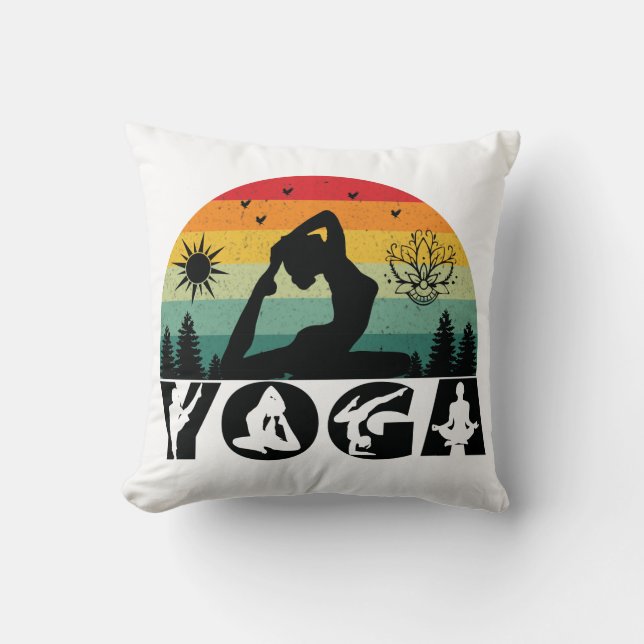 Yoga - Ruhe, Liebe und Licht Kissen (Vorderseite)