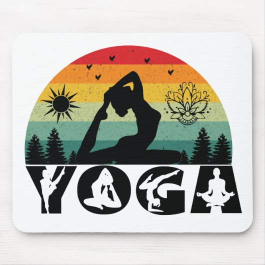 Yoga - Ruhe, Liebe und Licht Mousepad (Vorne)