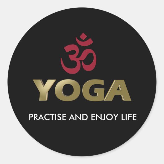 Yoga Runder Aufkleber (Vorderseite)
