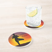 Yoga Sandstone Untersetzer (Seite)