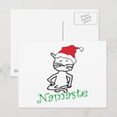 Yoga Santa Cat Geschenke Feiertagspostkarte (Vorne/Hinten)