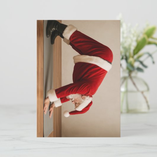 Yoga Santa Feiertagskarte (Stehend Vorderseite)