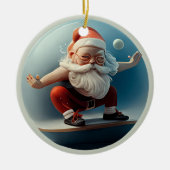 Yoga Santa Keramik Ornament (Vorne)