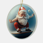 Yoga Santa Keramik Ornament (Links)