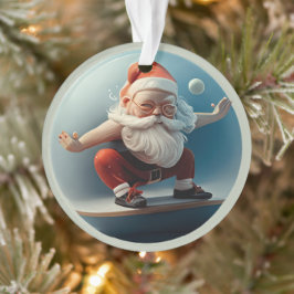 Yoga Santa Ornament
