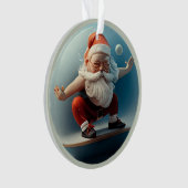 Yoga Santa Ornament (Vorderseite)