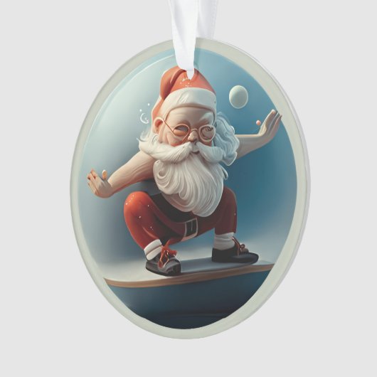 Yoga Santa Ornament (Vorderseite)