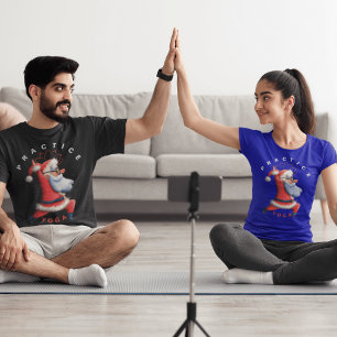 Yoga Santa Spread Festive Zen Christmas Vibes T-Shirt