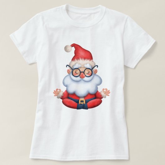 Yoga Santa Weihnachten T - Shirt (Design vorne)