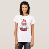 Yoga Santa Weihnachten T - Shirt (Vorne ganz)