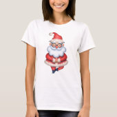 Yoga Santa Weihnachten T - Shirt (Vorderseite)