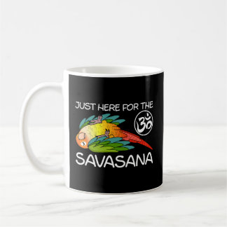 Yoga Savasana Parrot Grüne Ananas Conure Kaffeetasse