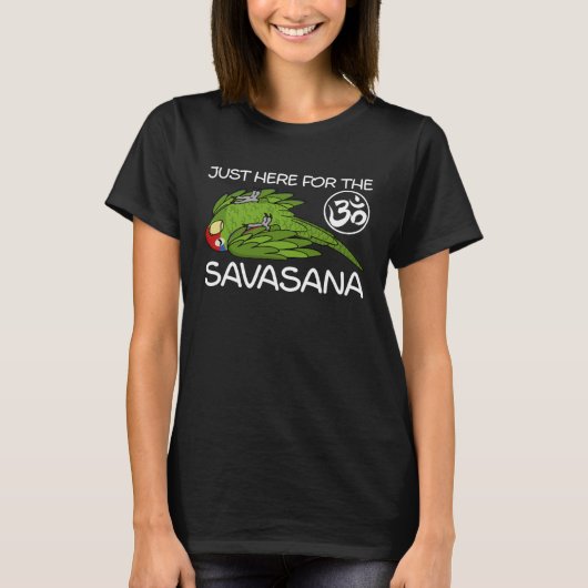 Yoga Savasana Parrot mexikanischer Roter Kopf Amaz T-Shirt (Vorderseite)