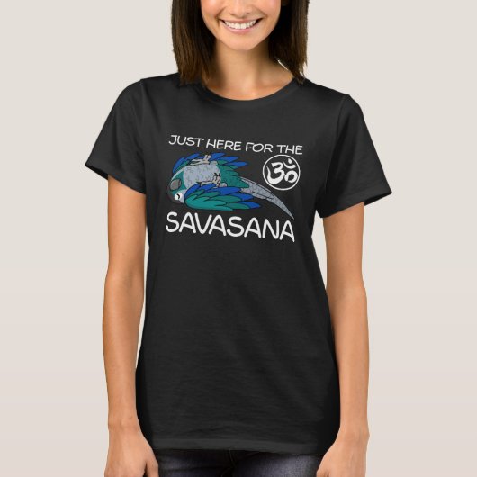 Yoga Savasana Parrot Turquoise Green Cheek Conure T-Shirt (Vorderseite)
