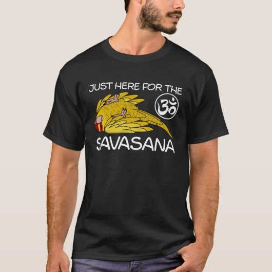 Yoga Savasana Parrot Yellow Lutino Kakariki T-Shirt (Vorderseite)