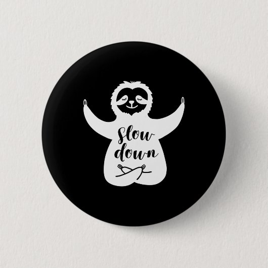 Yoga-Schlendrian zum Verlangsamen  Button (Vorderseite)