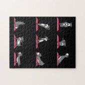 Yoga Schnauzer Hund Funny Jig Saw Puzzle (Horizontal)